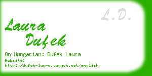 laura dufek business card